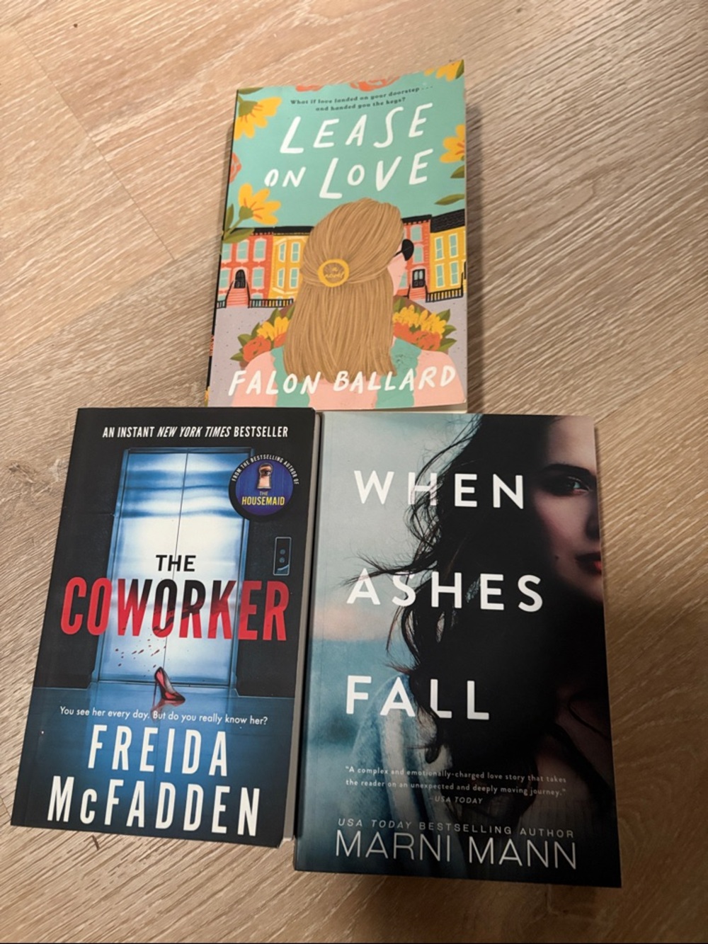 Set of 3 Fiction Paperbacks - Pastel & Dark Covers